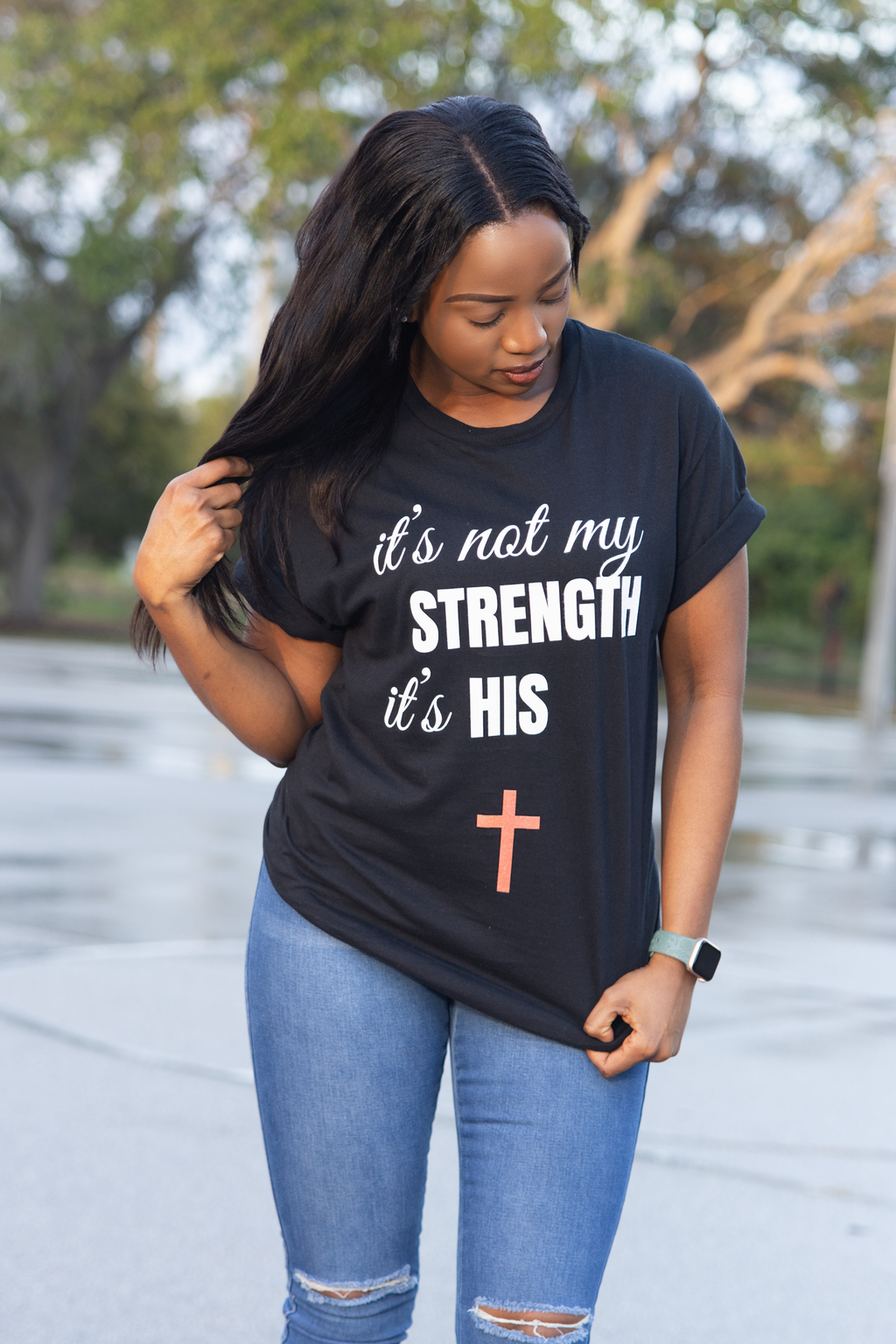 It's not my strength it's his T-shirt | Gildan® 5000 | Customize