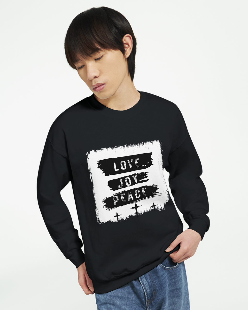 Love Joy peace in Christ | Classic Unisex Crewneck Sweatshirt | Gildan® 18000