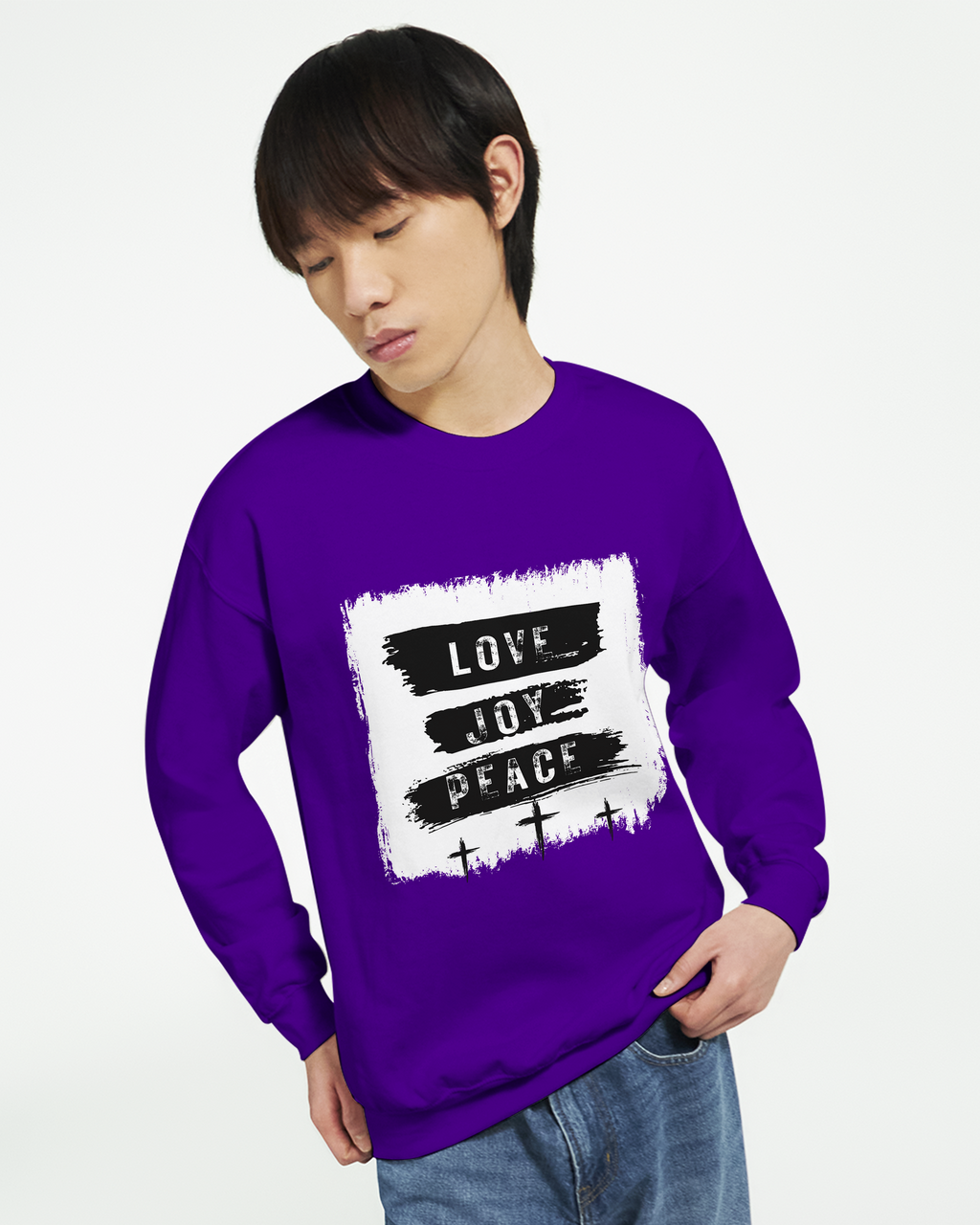 Love Joy peace in Christ | Classic Unisex Crewneck Sweatshirt | Gildan® 18000