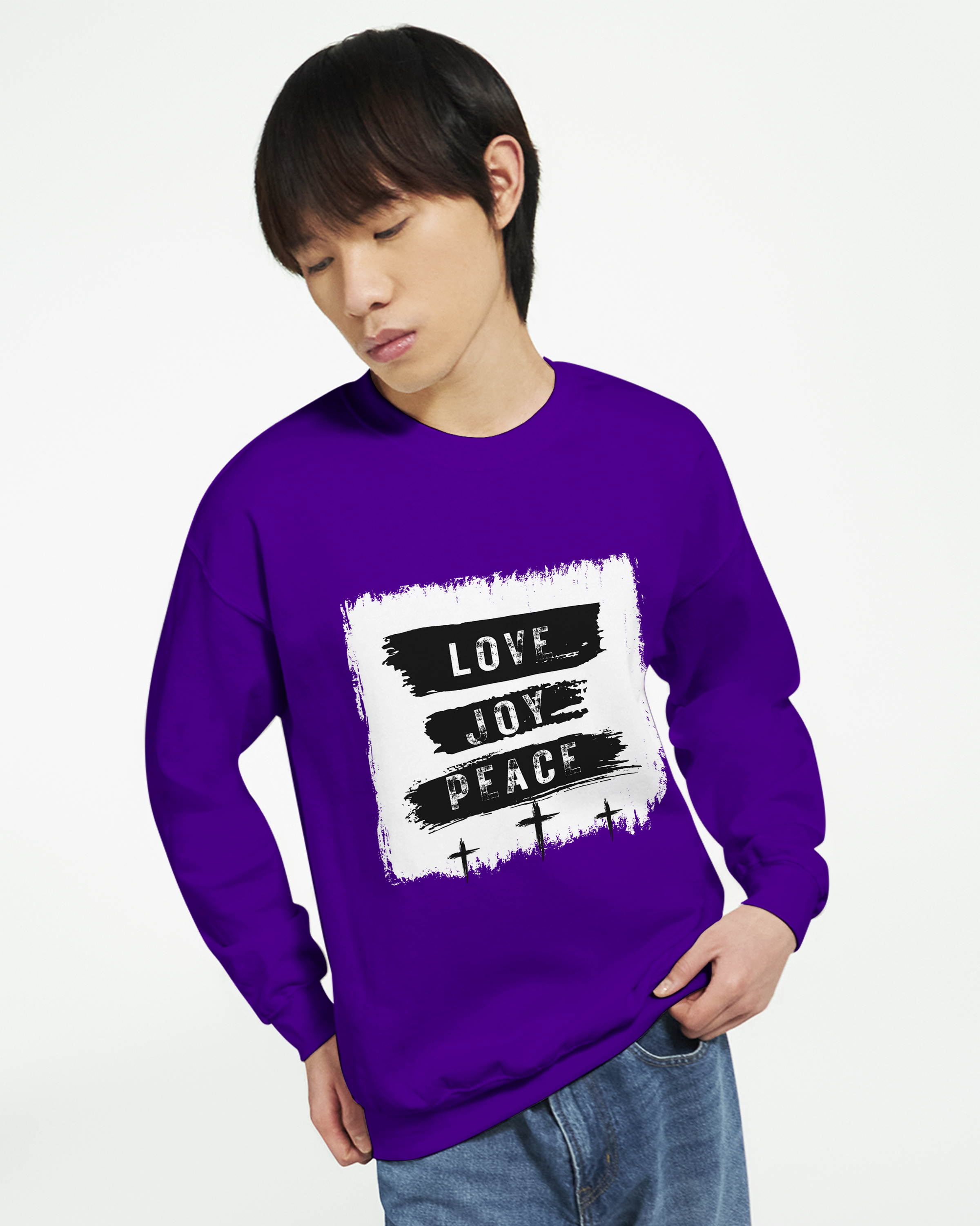 Love Joy peace in Christ | Classic Unisex Crewneck Sweatshirt | Gildan® 18000